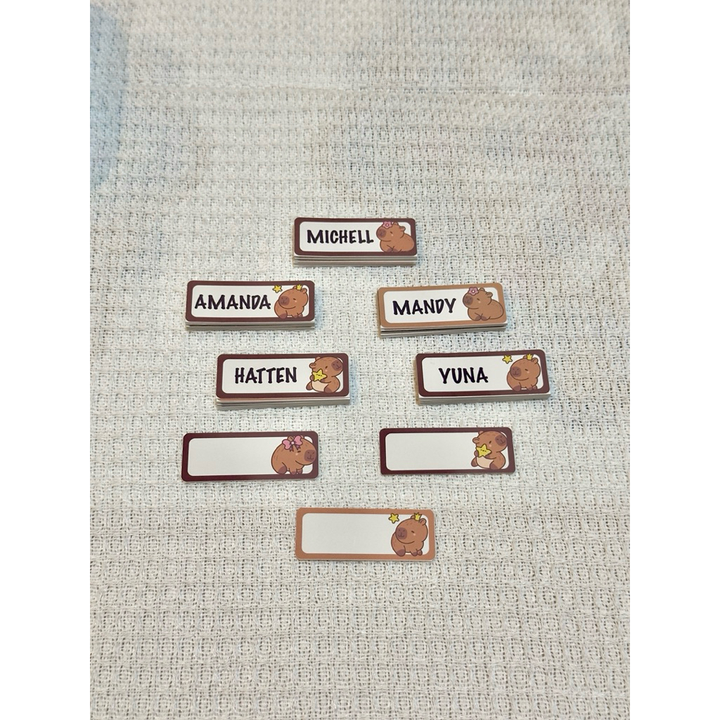 

TypoLab - STIKER/LABEL NAMA Lucu Capybara free custom | STIKER NAME