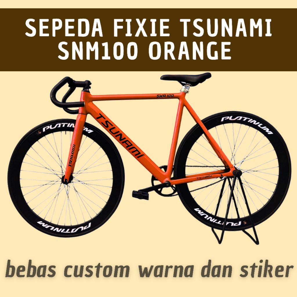 Sepeda Fixie Tsunami SNM100 Orange