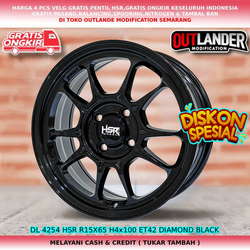 velg hsr velg R15 velg mobil Mirage Aerio Baleno Esteem Ignis Karimun Splash dll hsr DL r15