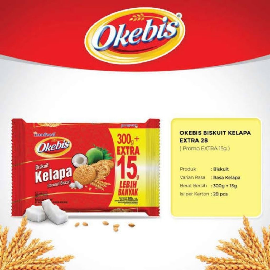 

BISKUIT INAFOOD OKEBIS KELAPA EXTRA NETTO 300 GR murcee