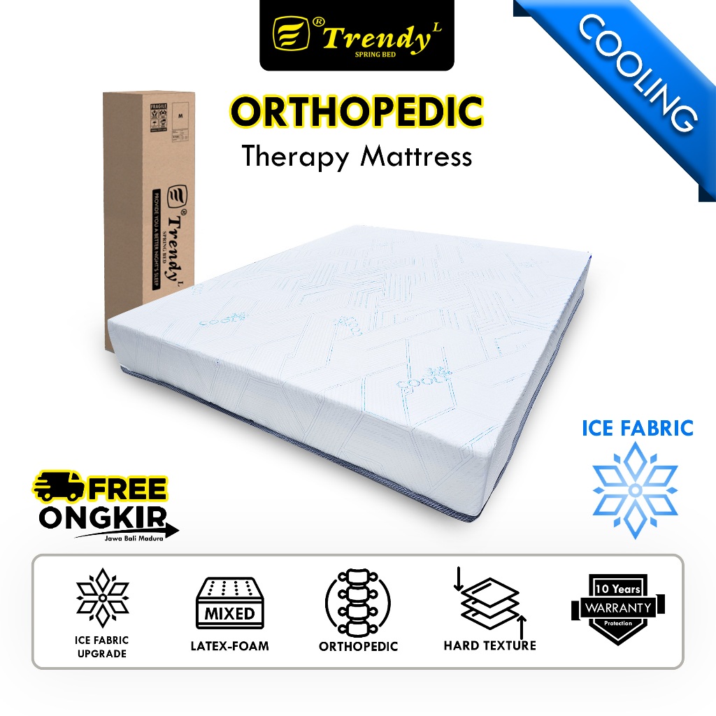 Trendy Orthopedic Bed Cooling 2 Sides (Kasur Kesehatan Tulang Belakang/Punggung) Busa Rebonded D120