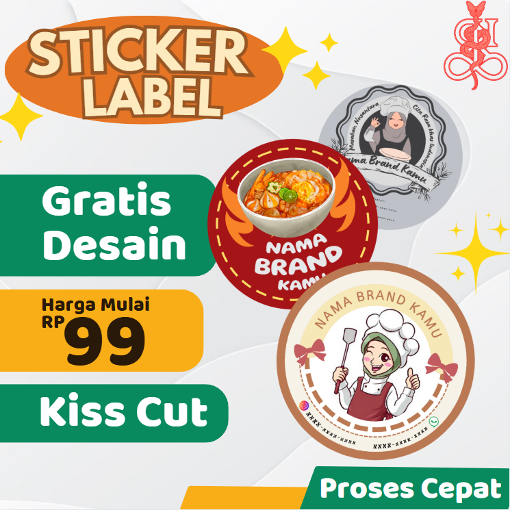 

Sticker Label Makanan Minuman Bulat | Stiker Label | Cutting Sticker Kiss Cut | Stiker Olshop Umkm Murah - Indrynity