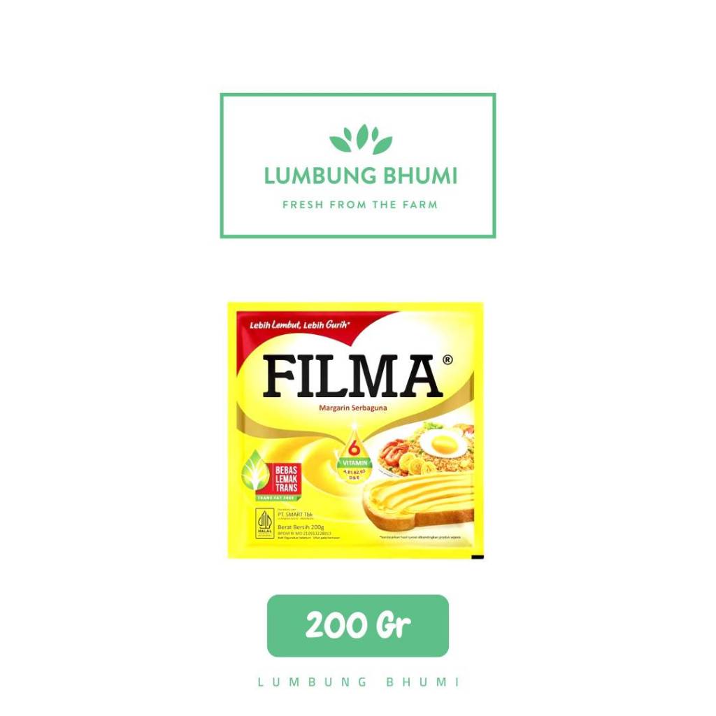 

FILMA Margarin Serbaguna 200 Gr 1 Pcs - Lumbung Bhumi