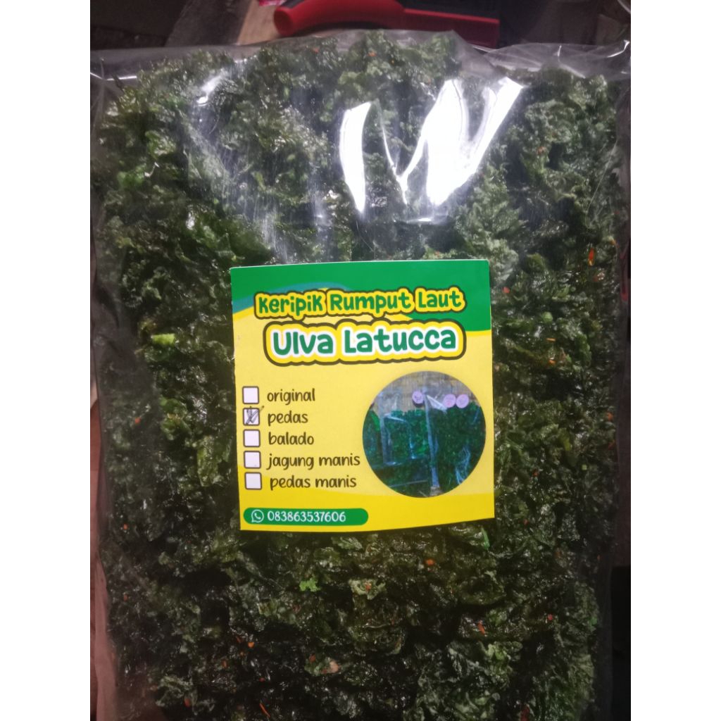 

kripik rumput laut ULVA kemasan 500gram