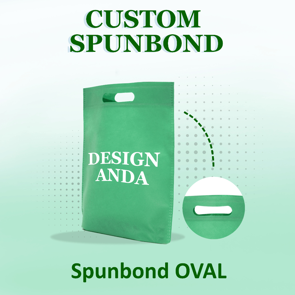 

Custom Sablon Tas Spunbond Oval Goodie Bag | Tas Plong 75 Gsm