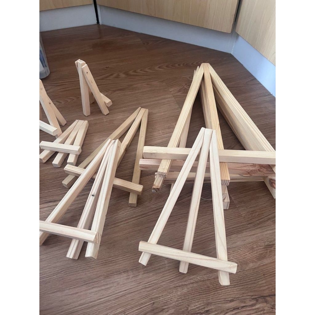 

[PROMO]Easel stand Tripod kanvas Ukuran 10cm - 25cm - Stand Lukis segitiga Elegan Murah Meriah