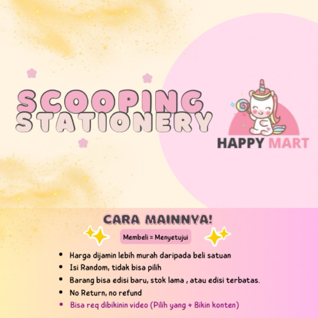 

Stationery Scooping Mystery – Surprise Alat Tulis Pilihan Happy.Mart