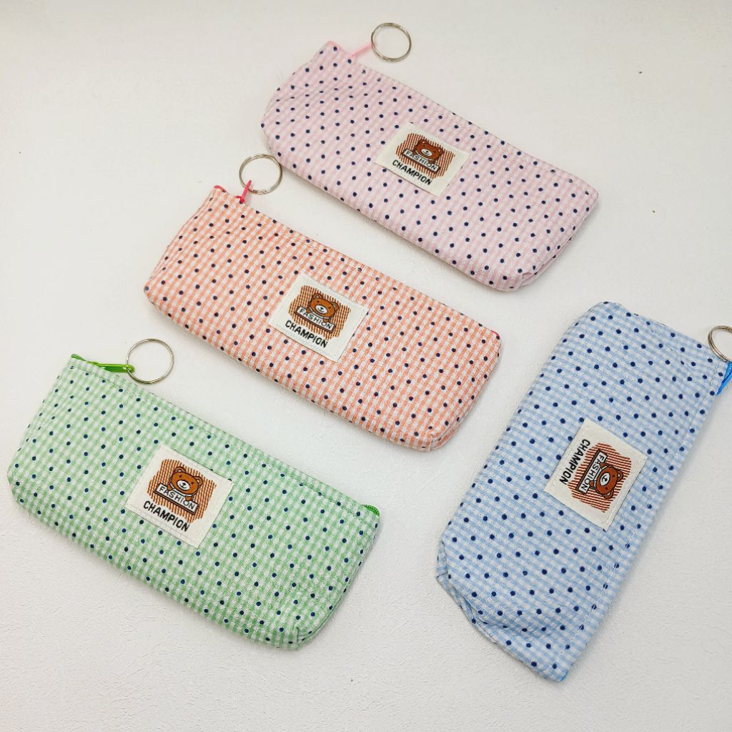 

Tempat Pensil Motif Kotak Titik Bear - Tempat Pulpen Motif Bear Kotak Bintik - Pencil Case 0030