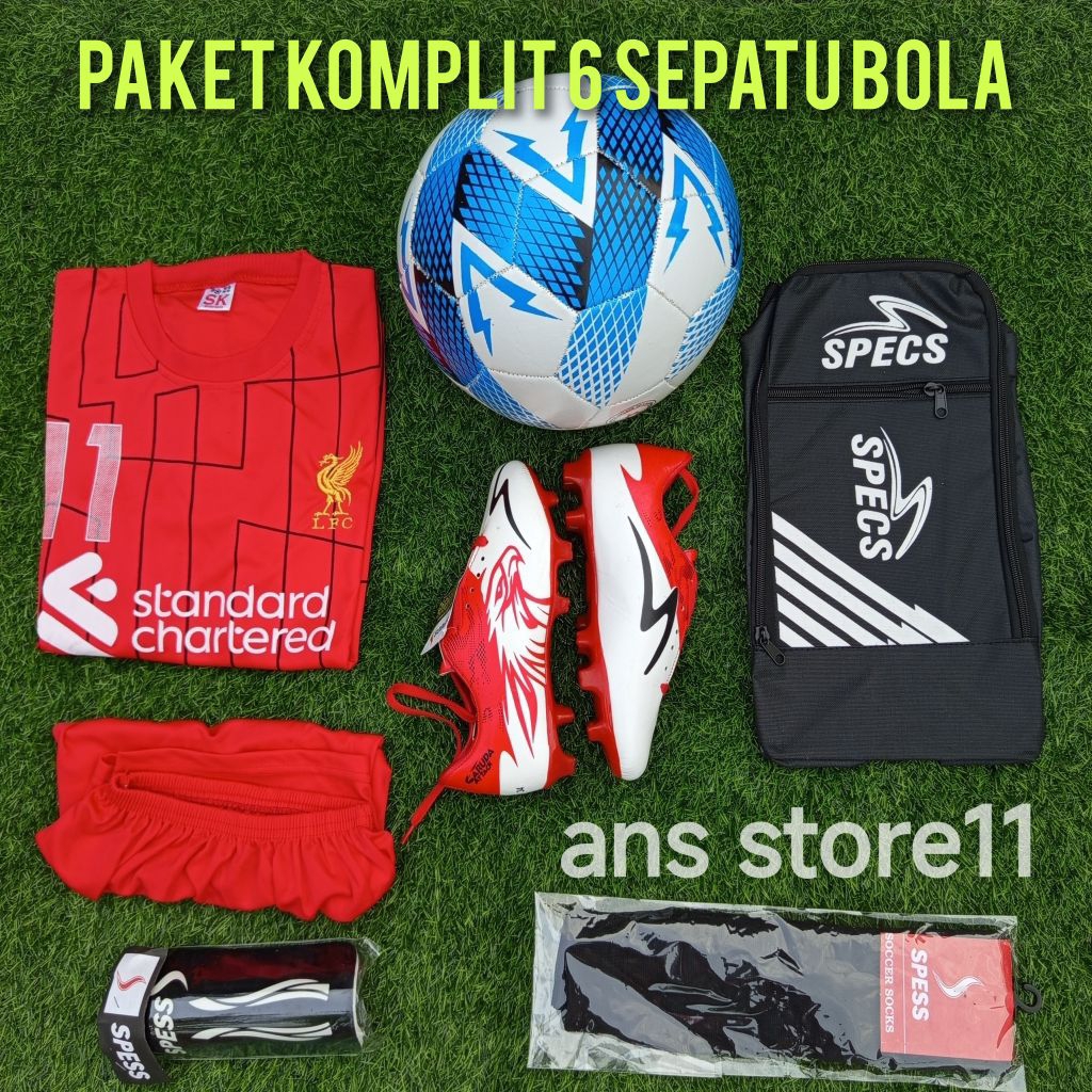 OBRAL..... Sepatu Bola Anak Specs Garuda Attack Terbaru, paket komplit 6 sepatu bola anak SD SMP spe