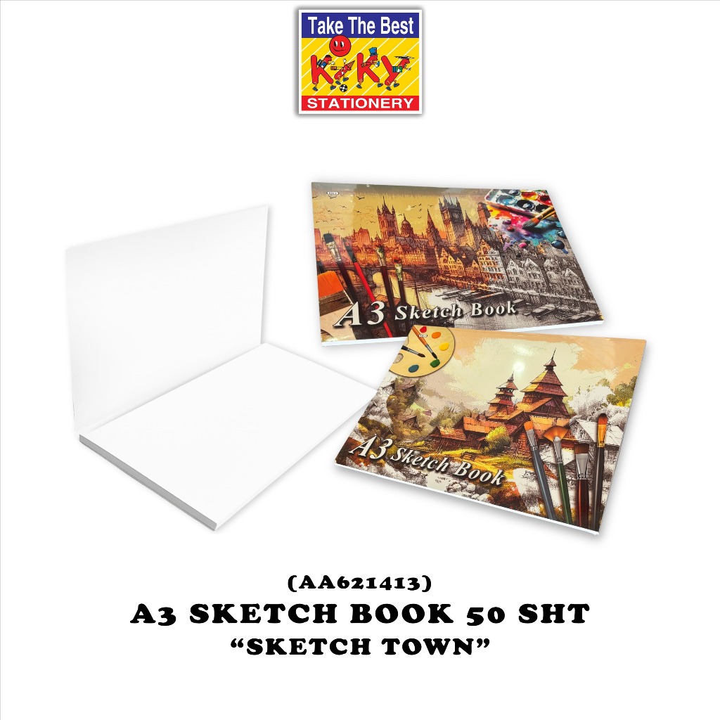 

KIKY Sketch Book / Buku Sketsa Ukuran A3 (Uk. 29.7 x 42 cm) Isi 50 Lembar (1 Pcs)