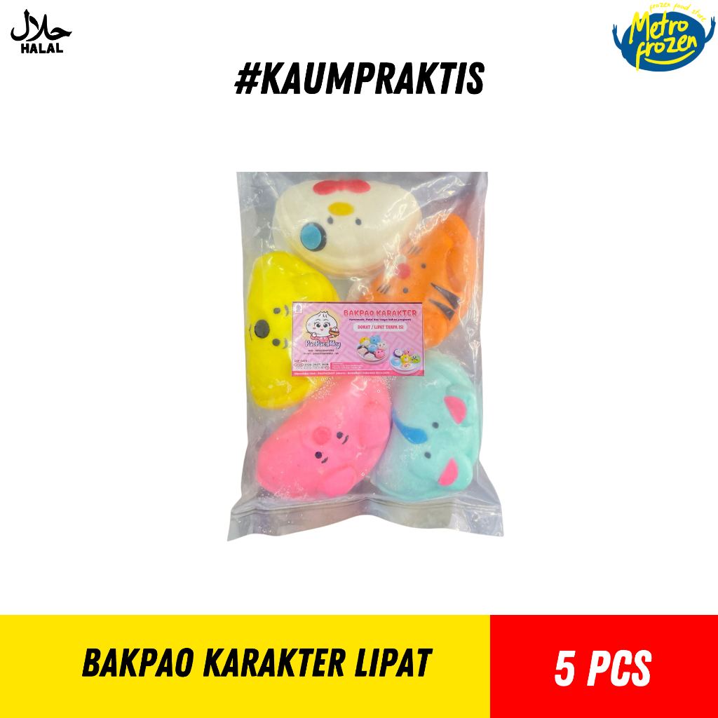 

BAKPAO Karakter Lipat 5pcs //donat karakter lipat //donat lipat