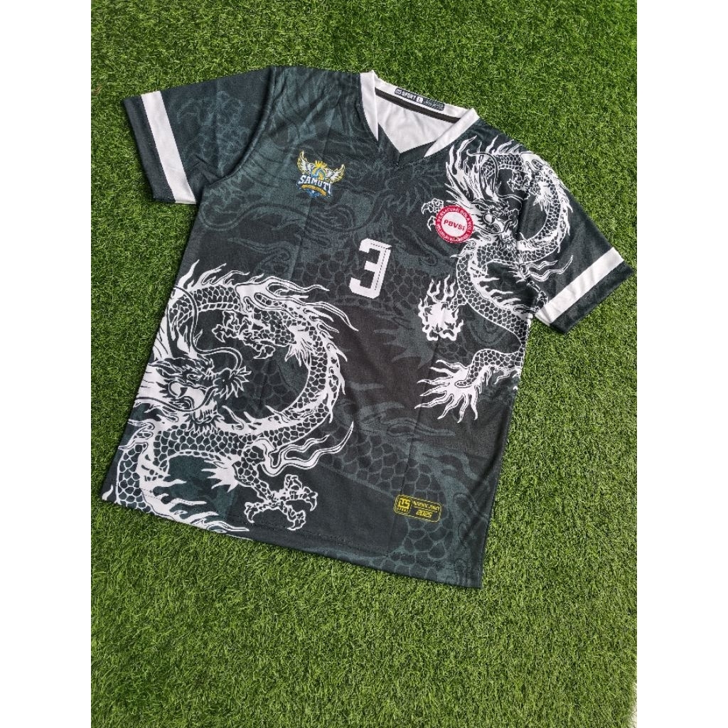 Kaos Jersey Voli Full Printing Gratis Tambah Nama Nomor Logo Sponsor