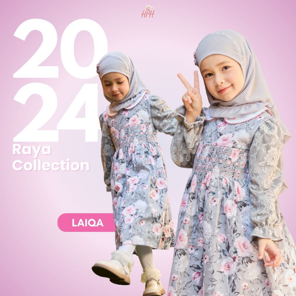 Gamis Muslim Anak Perempuan Mini Dress Laiqa Original Kualitas Handmade HappyPrincesshijab