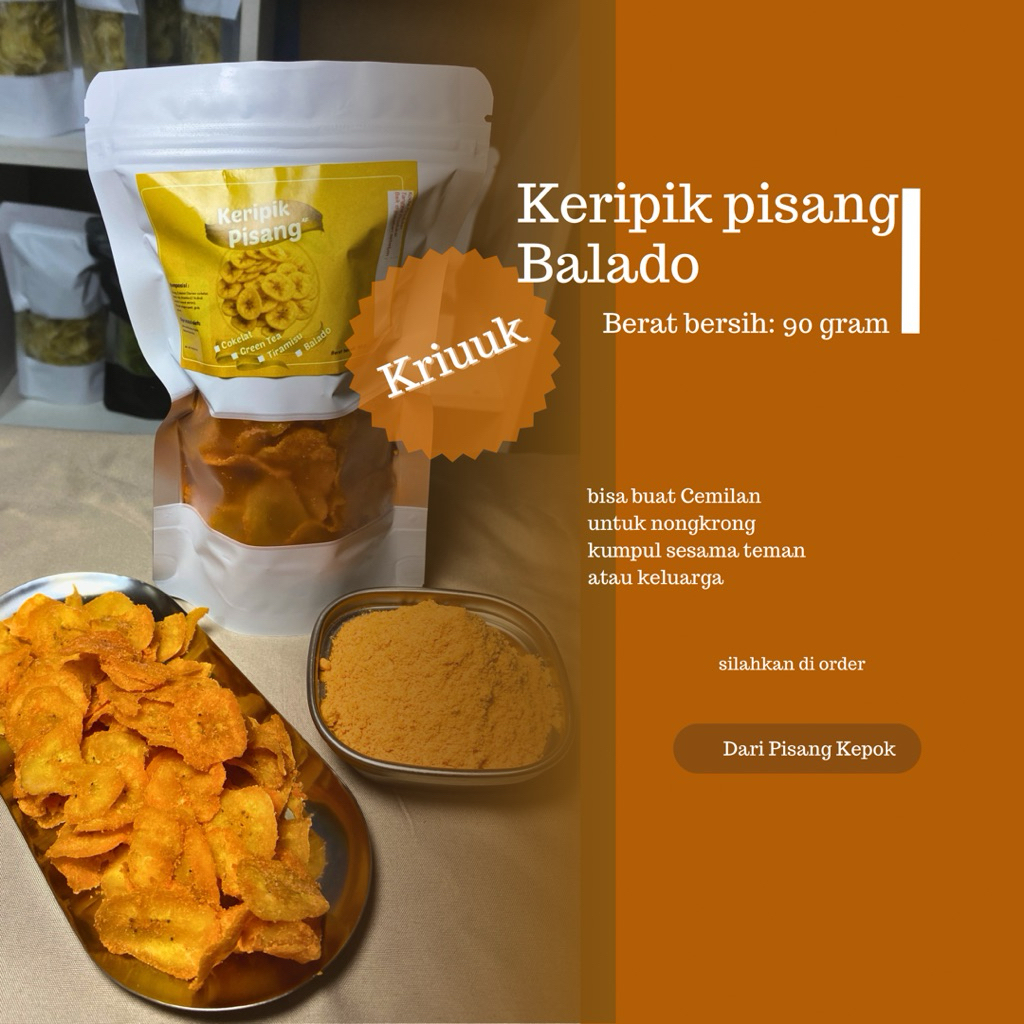 

Keripik Pisang Balado 90gram cemilan kriuk