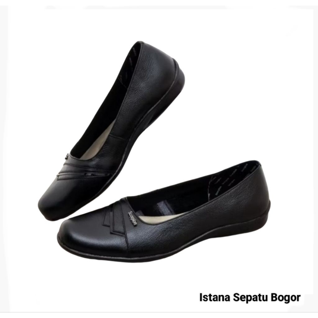 Sepatu Kulit Wanita Scorpion 6262 Hitam