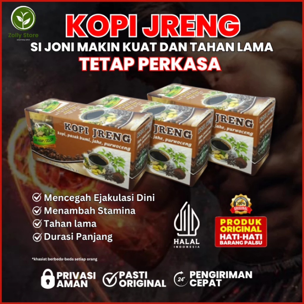 

Kopi JRENG - Kopi Herbal Pria Dewasa – Stamina, Vitalitas & Kebugaran Tubuh isi 20 Oiginal