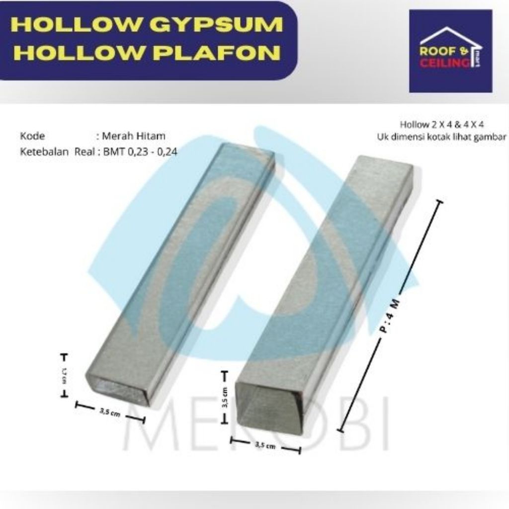 Holo 0,3mm / hollow plafon / hollow gypsum / rangka plafon