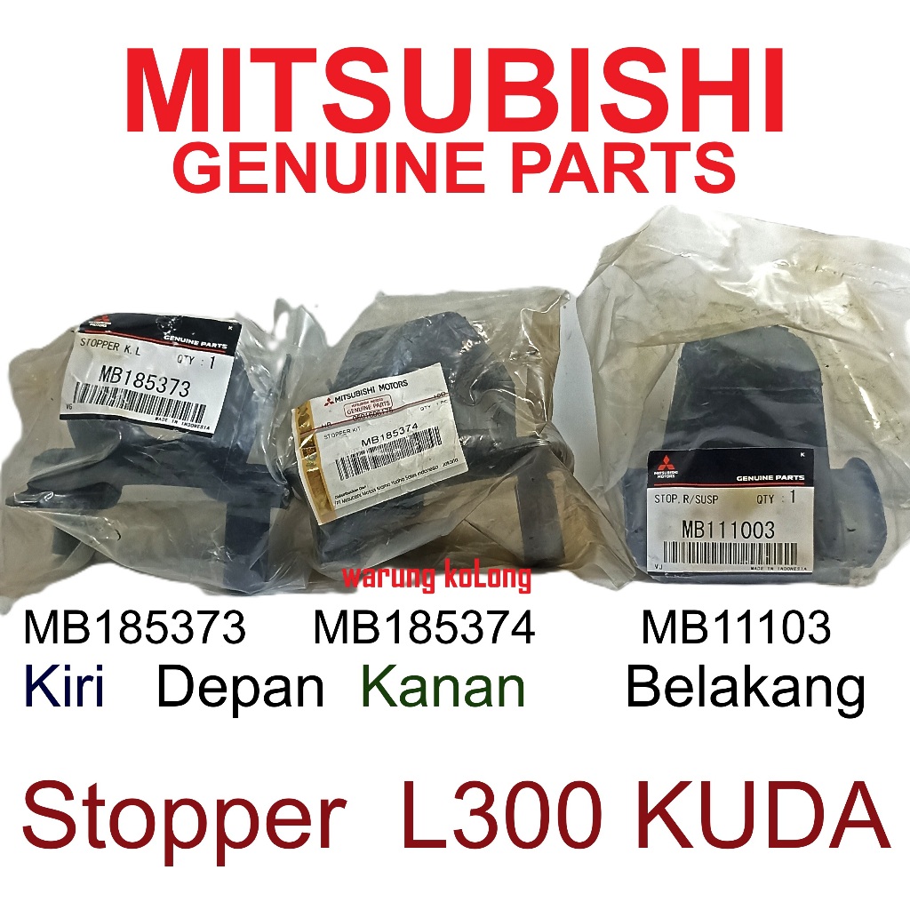 Stopper L300 KUDA Depan Kiri MB185373 Kanan MB185374 Belakang MB111003 suku cadang asli Mitsubishi G