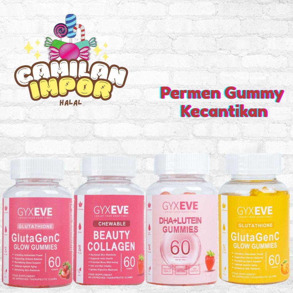 

[ 100% HALAL ] Permen Gummy Untuk Kecantikan Suplemen Mencerahkan Kulit