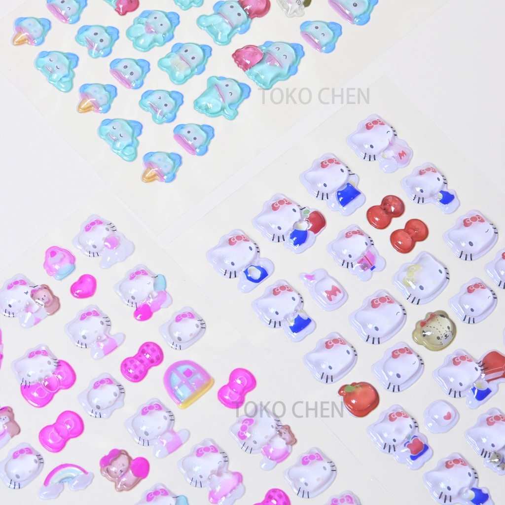 

80Pcs 3D Sanrio Stiker Anti Air Adhesive Waterproof Sticker Suitable for laptop skateboards and Sarung Telepon helm decorations stickers