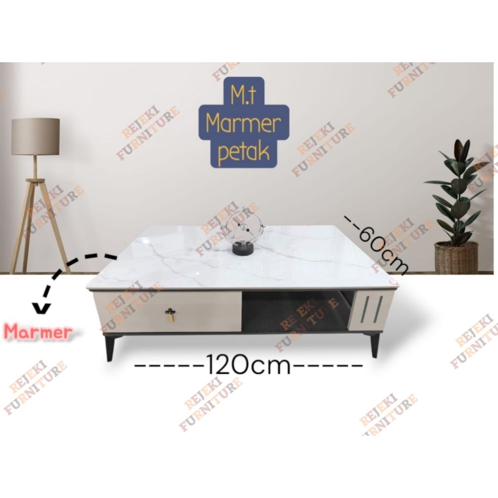 Meja Tamu Granit Import Ukuran 120cm x 60cm