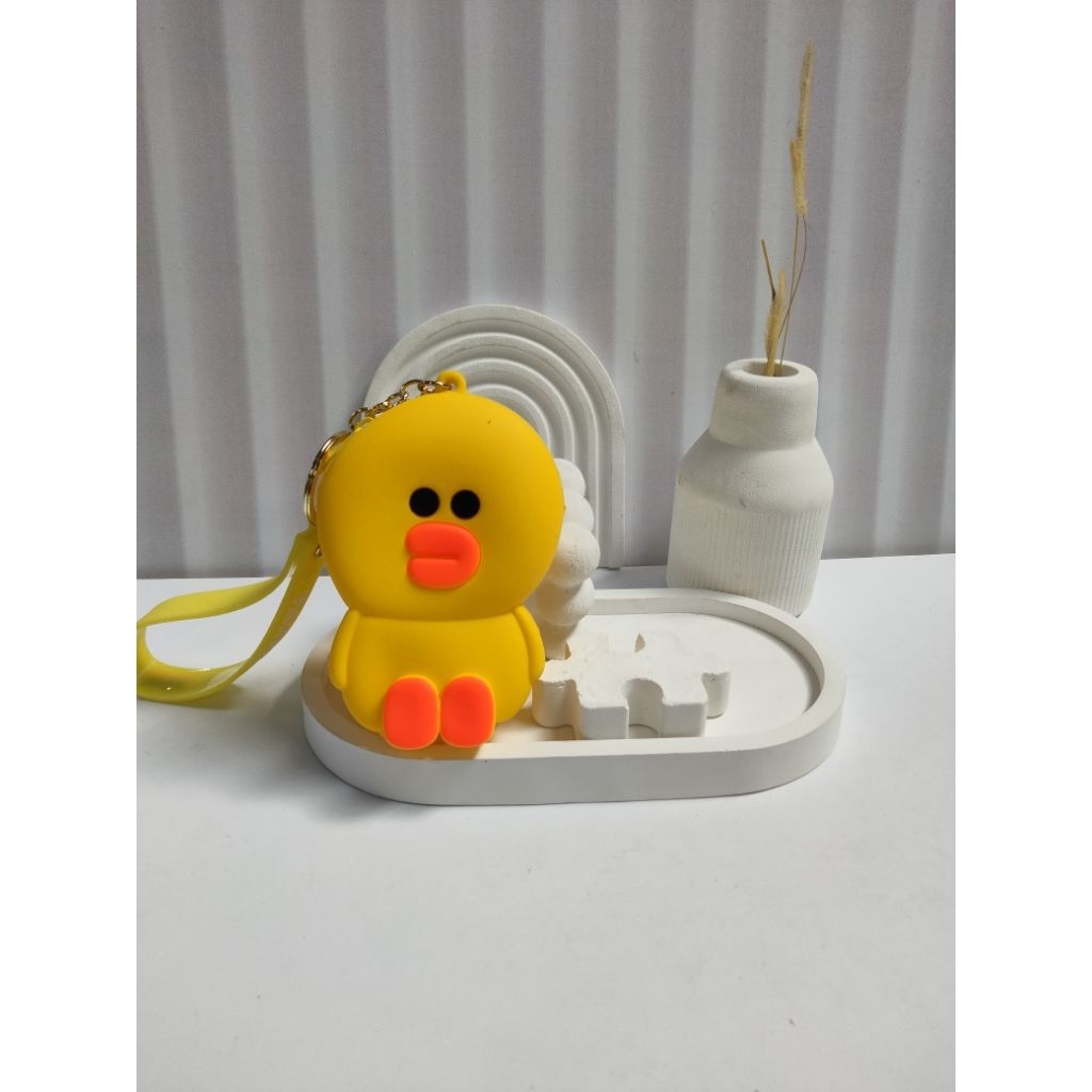 Gantungan Kunci Pouch Sally Cony Brown Gantungan Tas Karakter Line lucu