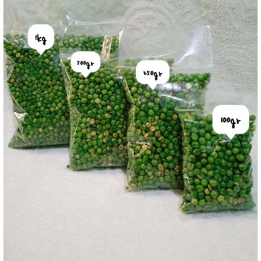 

Camilan kacang polong hijau 500gram enak gurih renyah murah