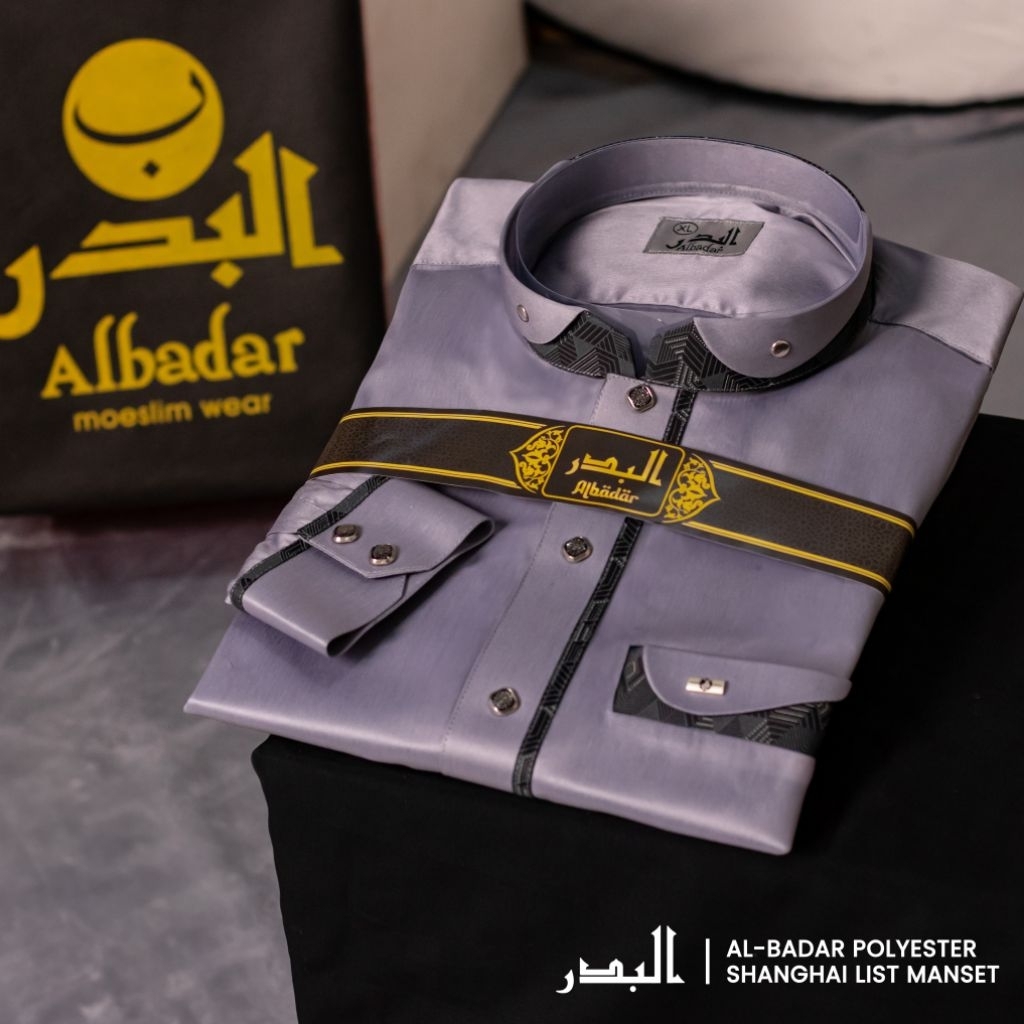 HOT JUBAH GAMIS PRIA ALBADAR POLYSTER MANSET MOTIF SHANGHAI TERBARU/HARAMAIN/ALRAS/ALNOR/QOBAA