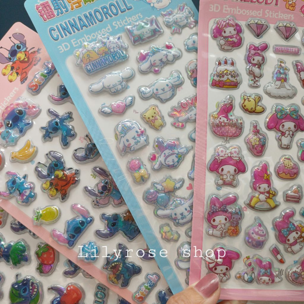 

Sticker timbul san*** stitch STK001