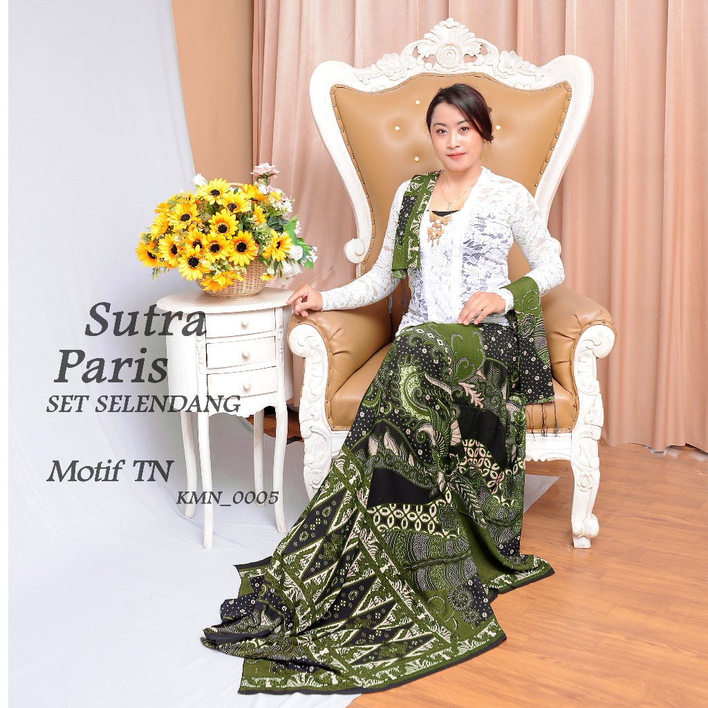 Lembaran Kamen Jumputan Kain Sutra Paris ATBM Endek Bali Premium Motif Kamben Terbaru