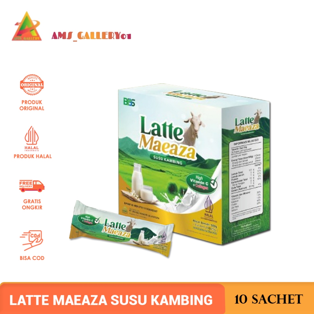 

Susu Kambing Latte Maeaza 10 Sachet | Diperkaya Vitamin C & Kolagen