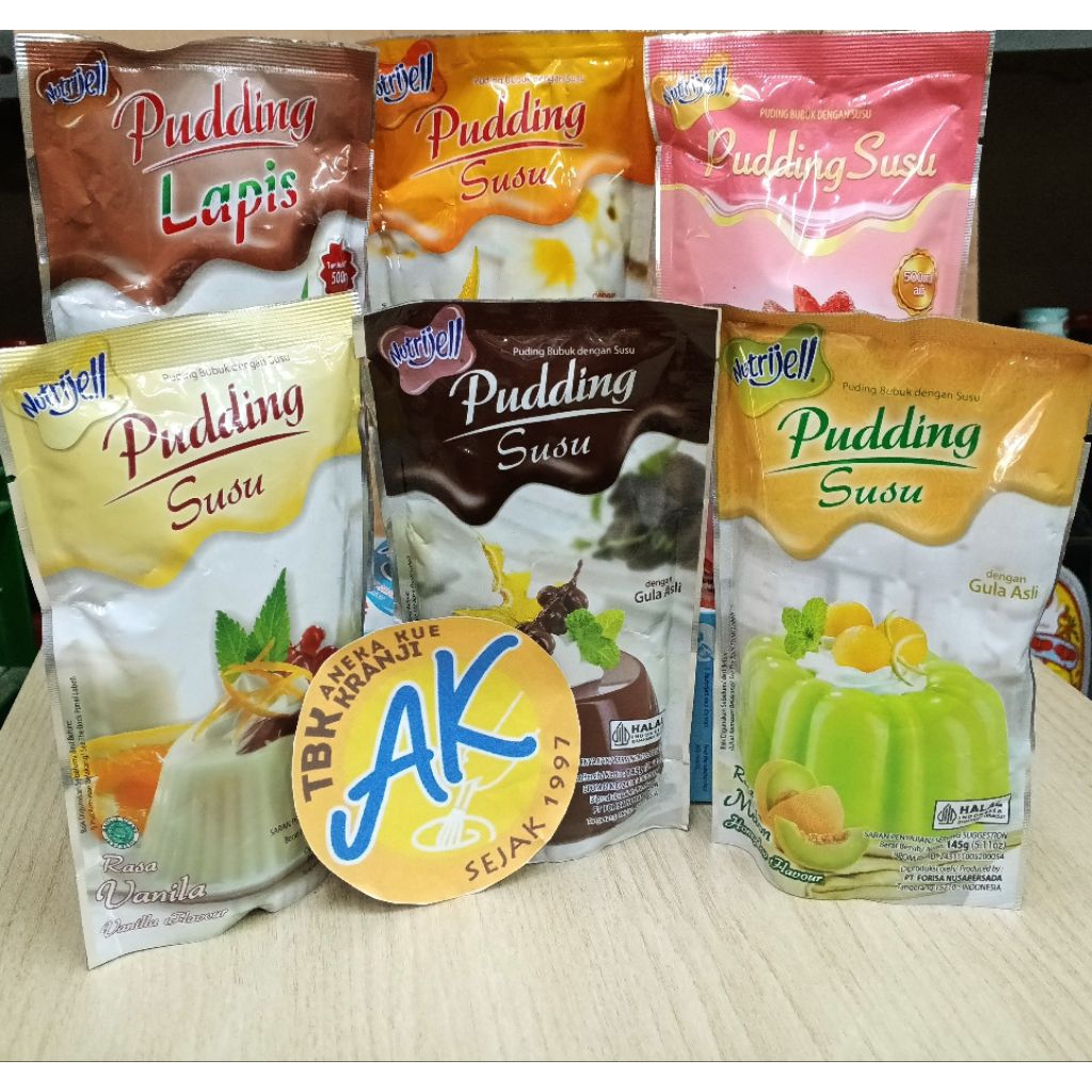 

Nutrijel Puding Pudding Susu Aneka Rasa Coklat mangga DLL