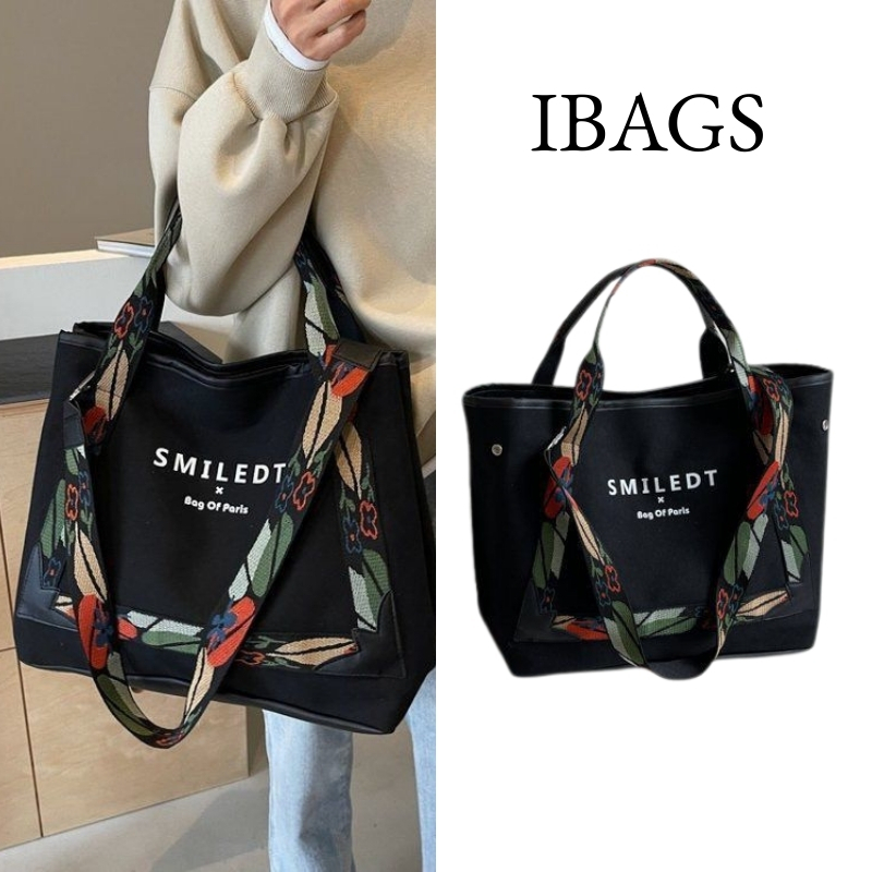 [IBAGS] Tote Bag 2in1 Tas Selempang dan Bahu Wanita Ukuran Besar Fashion Kekinian 8227
