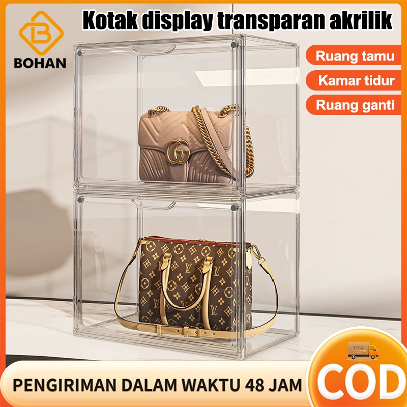 Bohan Transparent Storage Display Box XXL/ Kotak Penyimpanan Sepatu Display Tas Buku