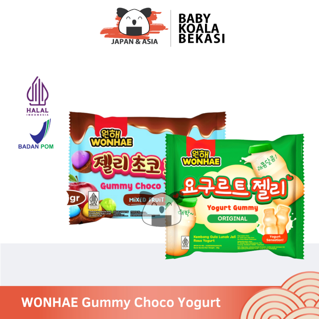 

WONHAE Gummy Choco & Yogurt Halal | Truffle Mixed Fruit | Coklat Jelly Rasa Buah -BKB