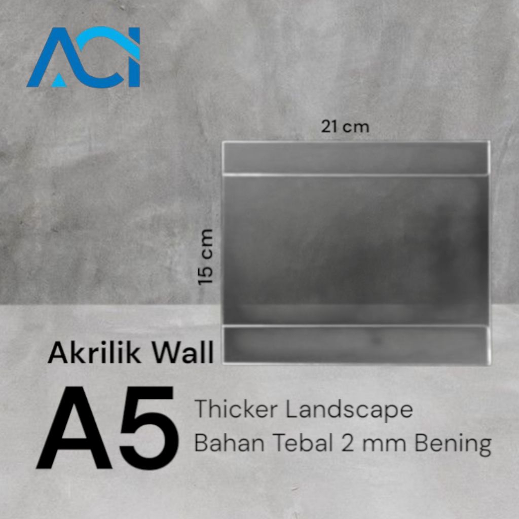 

Akrilik Thicker/Akrilik Wall/Akrilik Dinding/Akrilik Tempel A5 Landscape 2mm