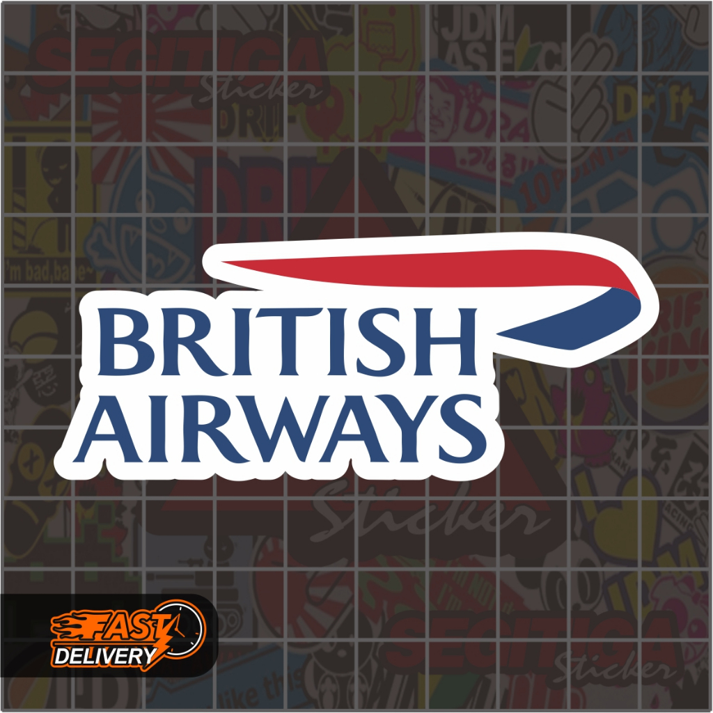 

Sticker British Airways Ukuran 8.5 x 3.5 Cm