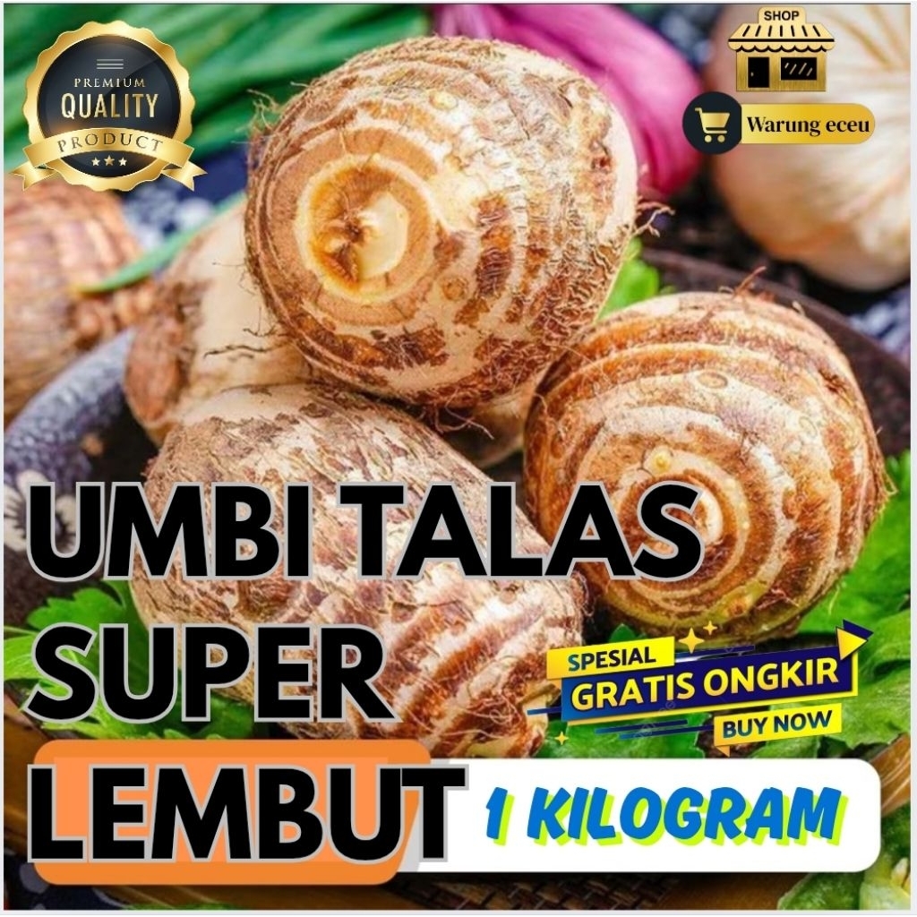 

Umbi Talas Super Lembut Kualitas Premium 1 KG | Talas Segar Pilihan | Bahan Masakan & Olahan