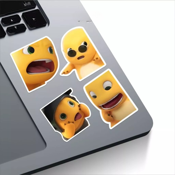 

Sticker Pack Nailong Dino Kuning Aesthetic Paper Vinyl Waterproof Dekorasi Stiker Laptop Buku Journal Koper