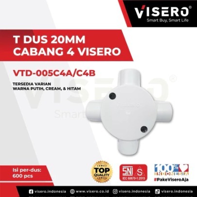 T DUS Putih 3 Cabang dan 4 Cabang Visero