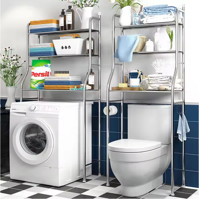 Rak Kamar Mandi / Rak Toilet Tingkat Besi Ukuran 50 x 25 x 160 Cm / Rak Toilet Rak Mesin Cuci
