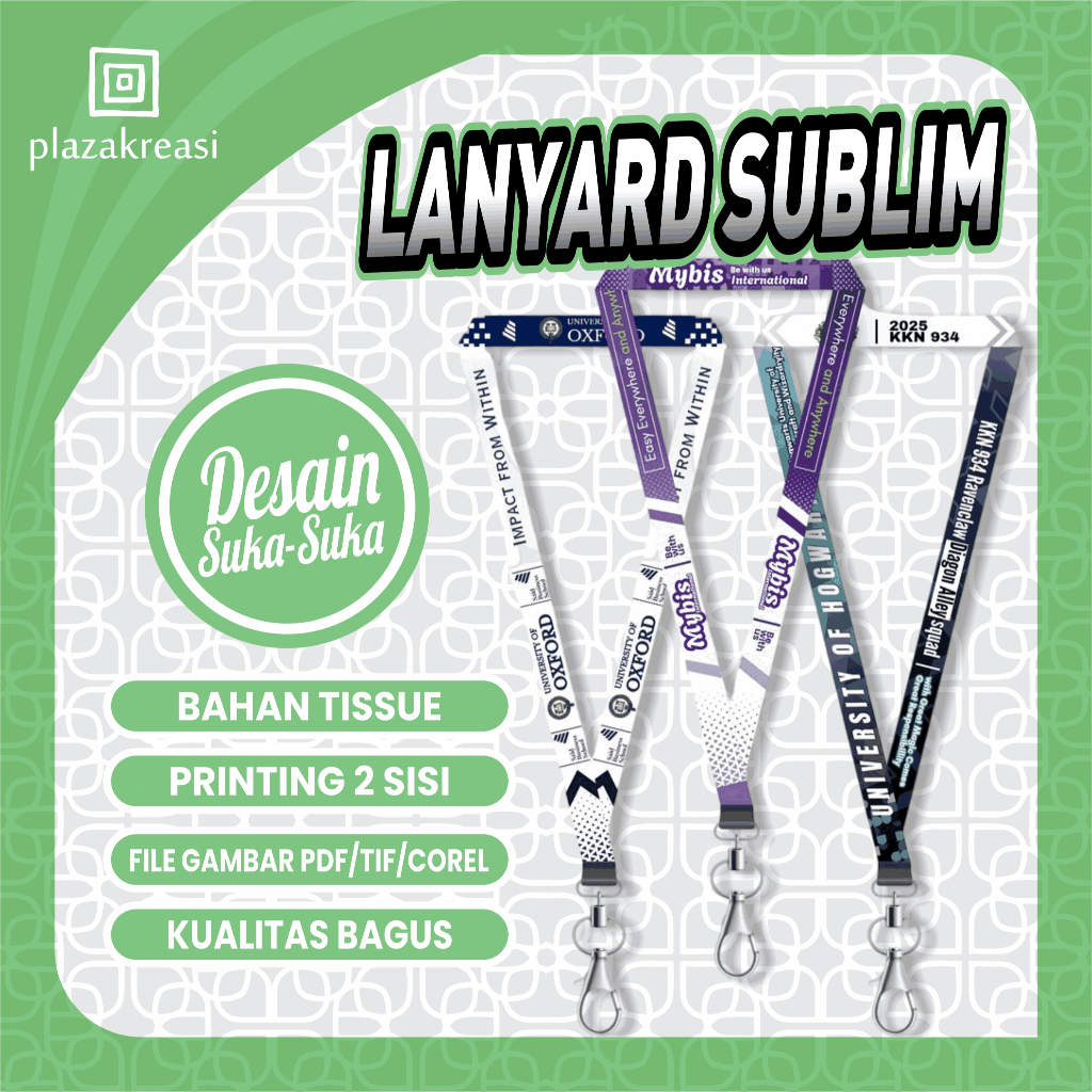 

Tali Lanyard Custom Full Printing / Cetak Tali Lanyard ID Card