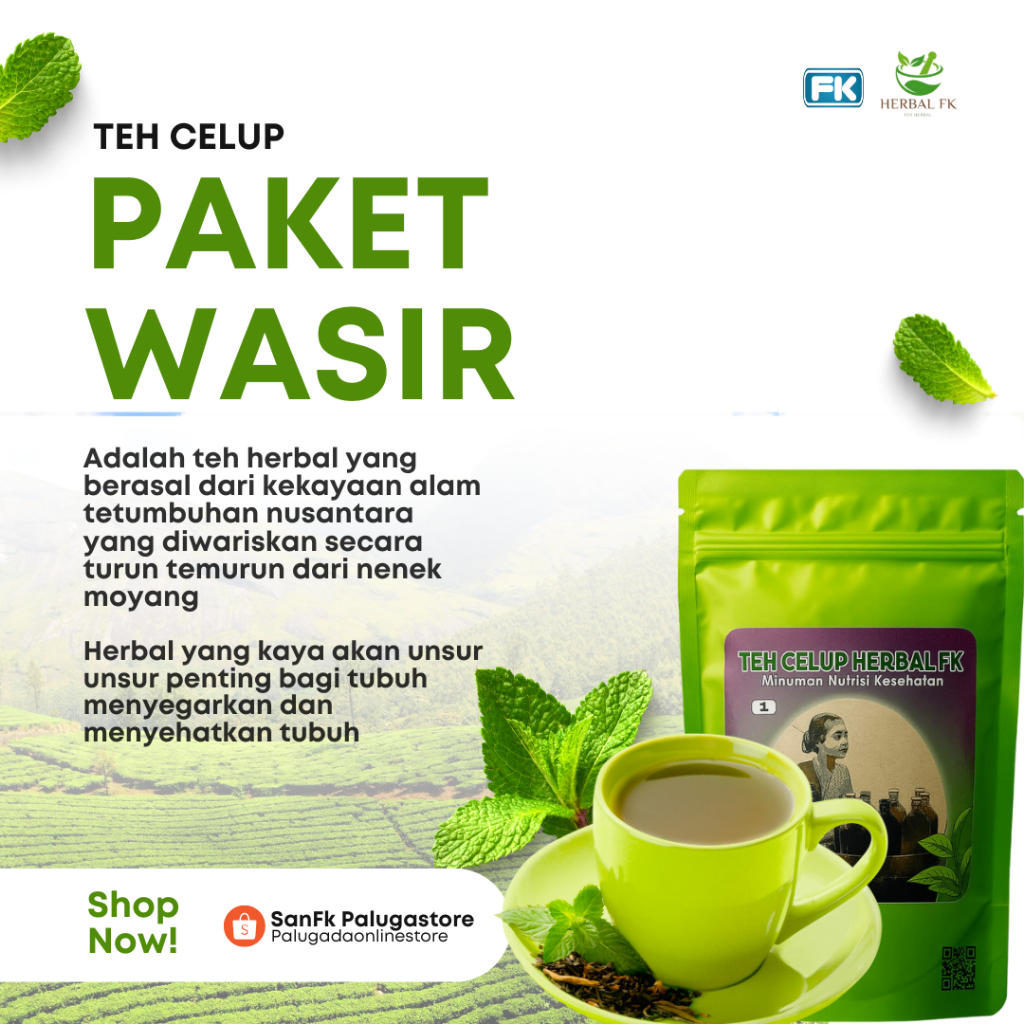 

Paket Teh Celup Herbal FK – Minuman Herbal Bantu Meredakan Wasir – 30 Pcs