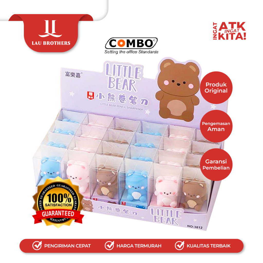 

COMBO RAUTAN TANGAN/ PENCIL SHARPENER BEAR 3812 (1PC)