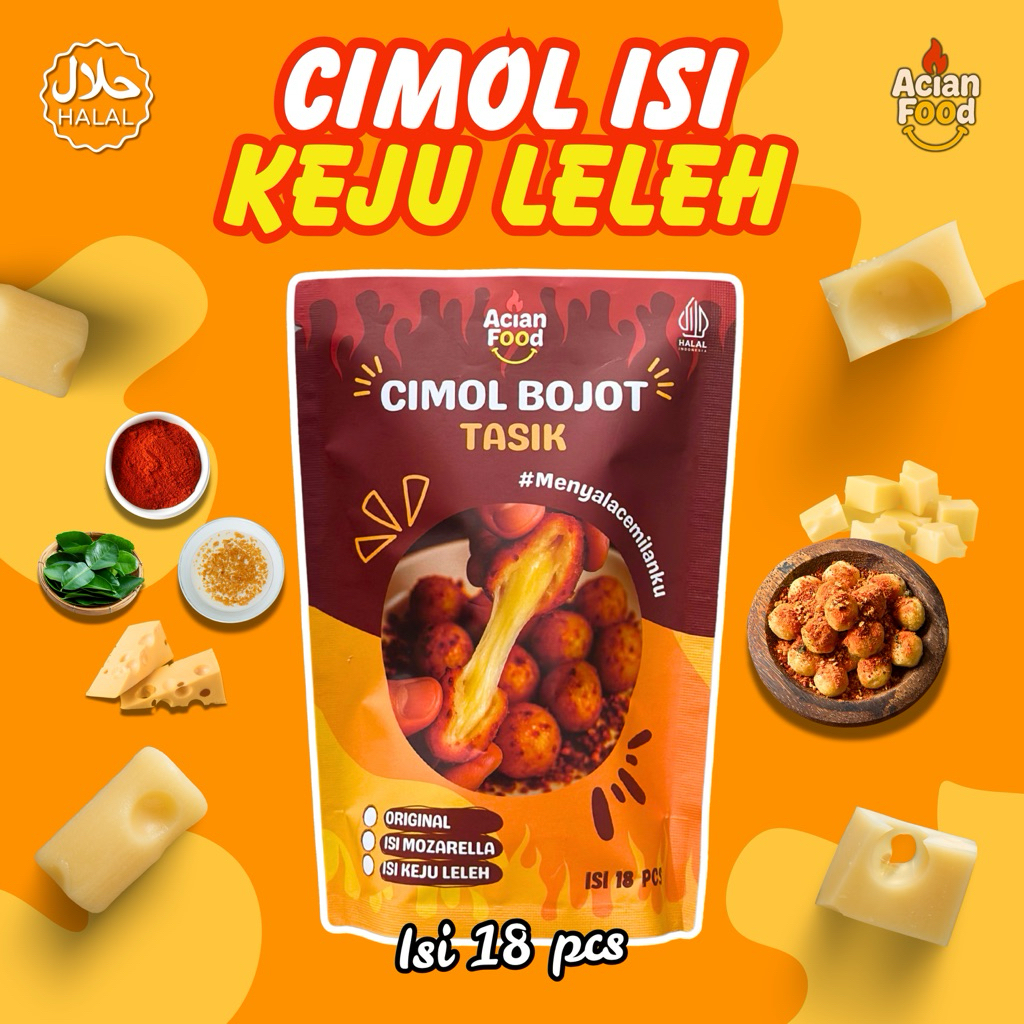 

(Harga Paling Murah) Cemilan Cimol Bojot Tasik isi keju leleh lumer Acian Food