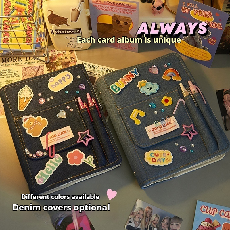 

y2k Notebook Cover binder American Vintage Binder Buku diary /Y2K Cool Binder Album Kpop idol Photocard Collect Book