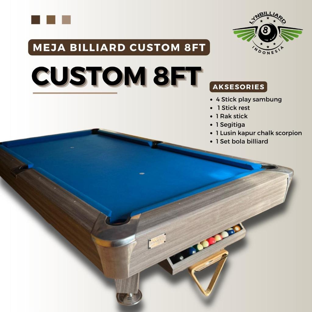 Meja Billiard Custom 8ft Kualitas Import