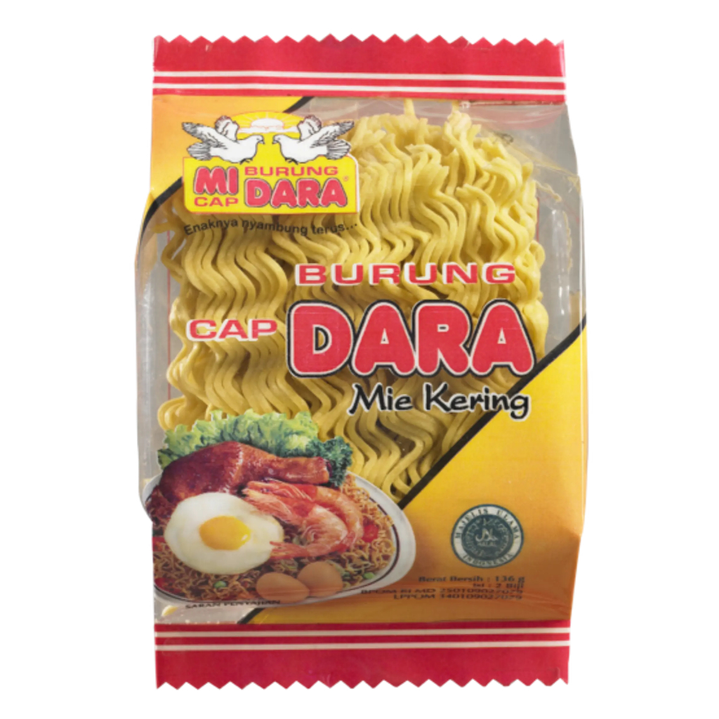 

Burung Dara Mie Kering 136gr