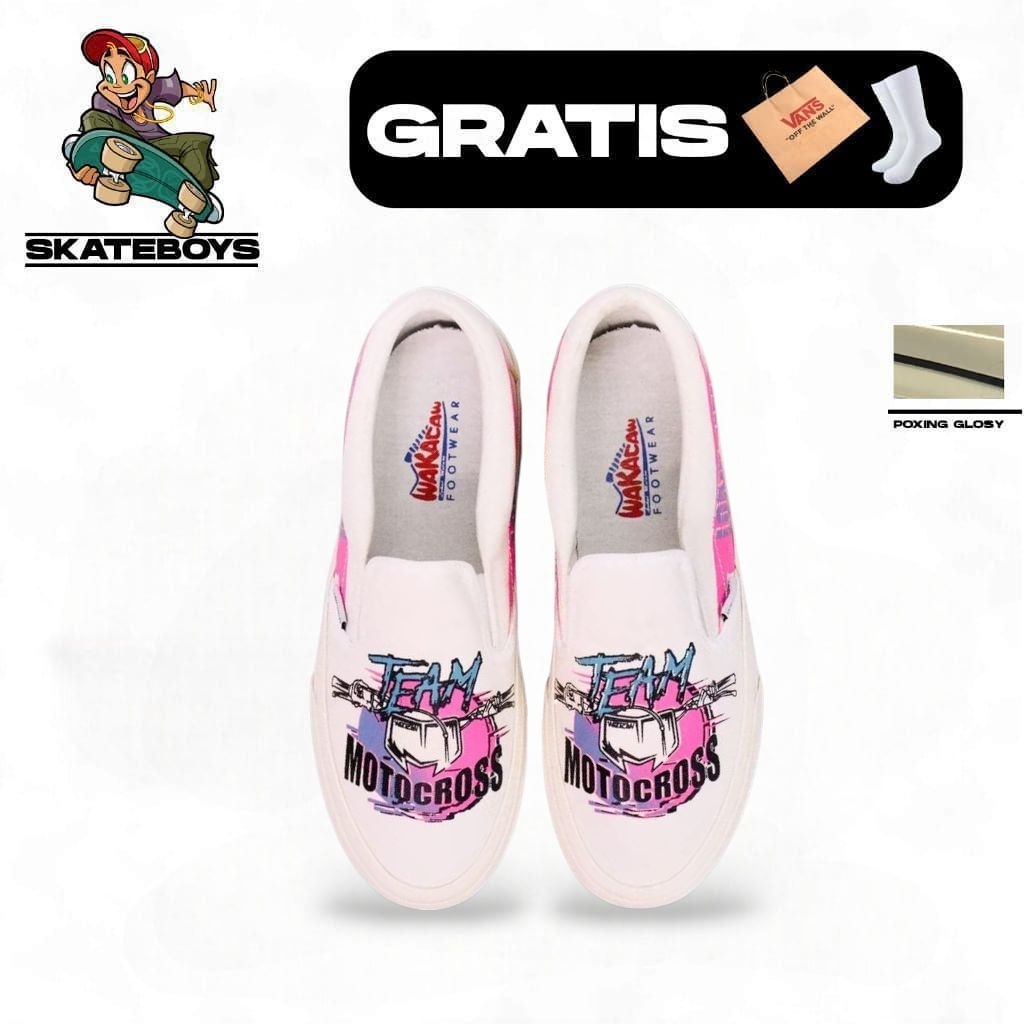 Sepatu Slip On GTX Wakacaw Footwear Sepatu Slip On Pria Dan Wanita
