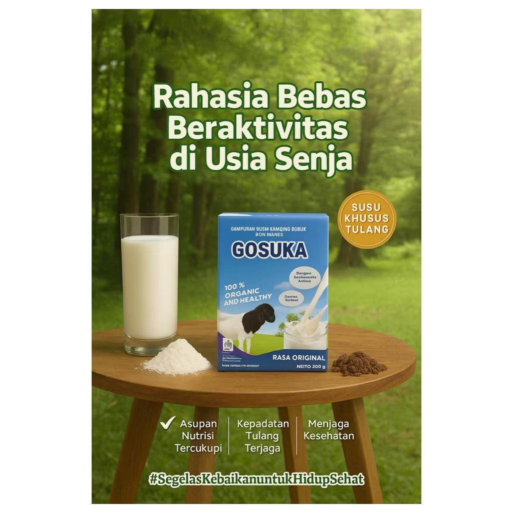 

Susu kambing gosuka 200gr/ susu kambing sehat /susu kambing premium gosuka